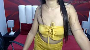 pretty latina babe teases on webcam with her big ass.