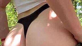 random jogger deepthroats on hiking trail pov with candycourt