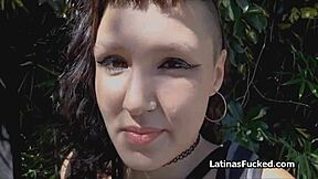 Tattooed Latina amateur pounded hard for cash. Bikini babe takes it all in POV style.