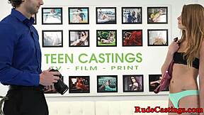 Casting Teen 18+ With Small Tits Gets Rough Fucked Hardcore in BDSM Interview