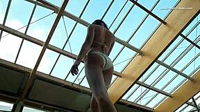 Watch Alla Smoke Naked in the Pool, Petite Babe Juicy Ass