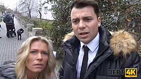 Debt4k lender tracks down sex toy fan and seduces debtor in reality hd.