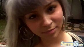 petite teen sammy gets pussy fucked in missionary after blowjob