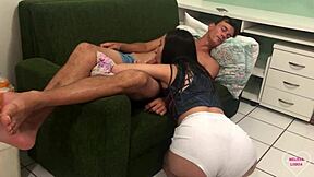 Wake Up For Monster Cock? Brunette Teen Sucks And Gets Anal Cumshot