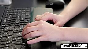 Pretty Teen 18+ Ariadna Takes Anal at Office Desk