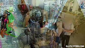 Foxy Maya Morena craves hard cock at shop. She gets pounded relentlessly.