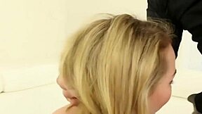 Tiny amateur blonde eaten out and fucked hard in wild session.