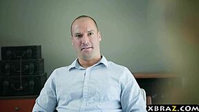 I'm the sexy teen 18+ ceo bent over for big cock blowjob, but I mean, it's huge!