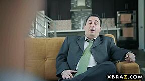 I'm the sexy teen 18+ ceo bent over for big cock blowjob, but I mean, it's huge!