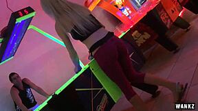 tight blond skylar fucks with her panties on, using vibrator and toys