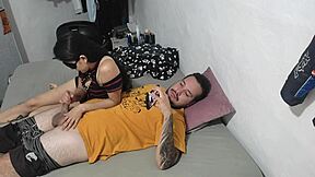 The neighbor sucked my cock when I asked her