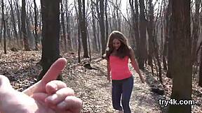 lovely teen gives deepthroat blowjob in pov then gets her pussy pounded hard