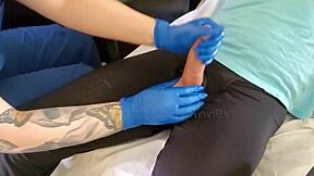 Fat blonde nurse visits for teen's orgasm