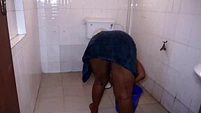 beautiful horny black girl licks pussy