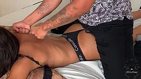 Erotic massage for teen with big ass and natural tits 😘