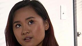 Big Cock Guy Dominates Petite Asian Slave in Bondage