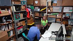 Cop Fucks Teen Girl After Spotting Her Stealing in Office