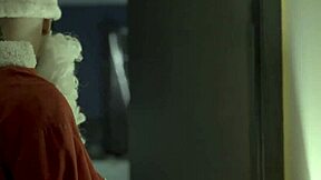 Santa fucks petite teen beauty at his boss's home!