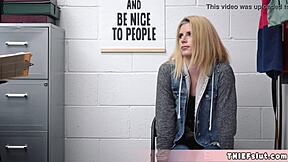 Cute Blonde Shoplifter Madison Gets Bent Over For Sex In Store