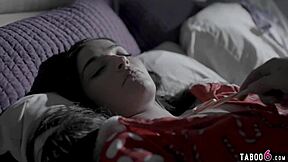 Santa fucks petite teen beauty at his boss's home!