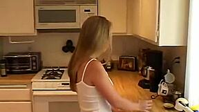 Horny teen Little April toys her tight pink pussy for fun