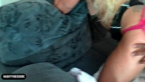 blonde pornstar in group scene with big ass