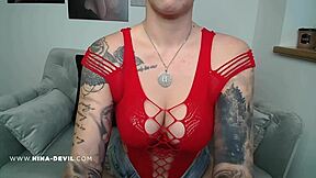 showing off my new net top, feeling sexy and hot as a redhead teen in europe.