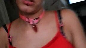 This amateur slut talks too much while getting a blowjob from daddy