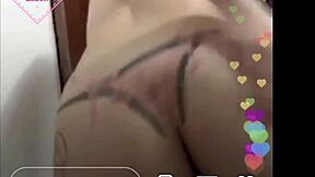 Brunette Tattooed Babe Twerks Big Ass And Toys Tight Pussy