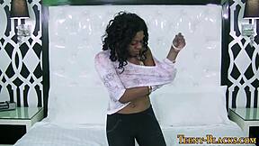 ebony slut gets facial