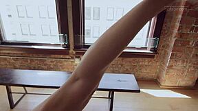 Intense yoga session leads to a powerful orgasm for Nicole