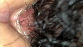 Fat asian teen's pussy destroyed in hard fuck, creampied close up