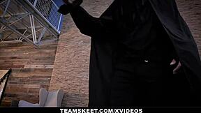 Cleo Clementine gets tricked into fucking in costume, riding and doggystyle!