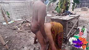 Bound ebony teen 18+ loves big black cock fucking her pussy.