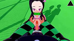 Ever seen Tanjiro and Nezuko in uncensored anime action?
