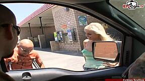 blonde teen with big tits picks up stranger for titty fuck