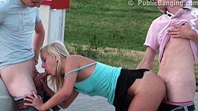 Daring Teen Takes On Gangbang In Public Street