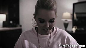 This tiny babe's cumming hard while getting drilled.