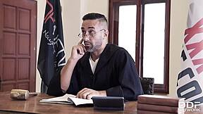 Court day turns into double penetration orgy with Aisha and Helena Valentine