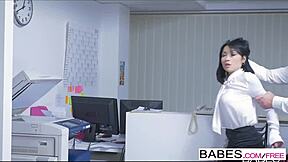 Petite Skinny Secretary Rina Ellis Gets Her Tight Pussy Filled With Cum At Work