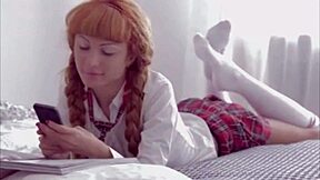 young couple shares intimate moments in private video