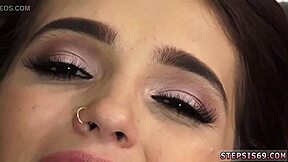 Pregnant teen sucks stepbro's banana