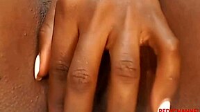 Petite Ebony BBW Gets Huge Creampie In Threesome With Milf