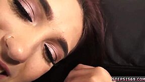 Pregnant teen sucks stepbro's banana