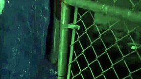 Teen Anya takes rough outdoor dildo play with gaping action in public spot.