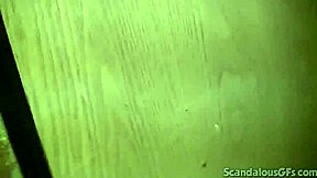 amateur brunette slut gets drilled doggystyle in office while being spied on