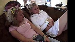 Little summer gets naked with girlfriends in softcore threesome