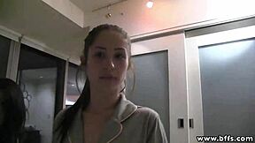 At pajama party, girl with glasses gets pounded. Want to watch?