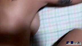 Caught Petite Spanish Babe with Huge Tits Sucking Victor Bloom's Big Cock!