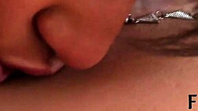 hot lesbian gets her wet pussy licked by skilled masseuse